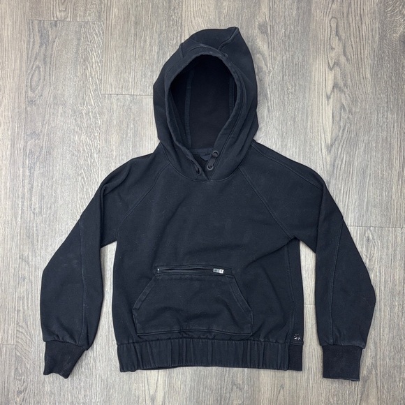 Athleta Girl’s 6yo Allyson Felix Black Multipocketed Sweatpants & Hoodie Set - Picture 3 of 10